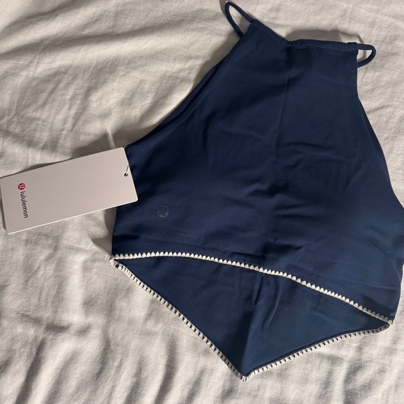 🆕💙 Lululemon Stitch Trim Halter Tank SOTM - Club Blue - Picture 8 of 9